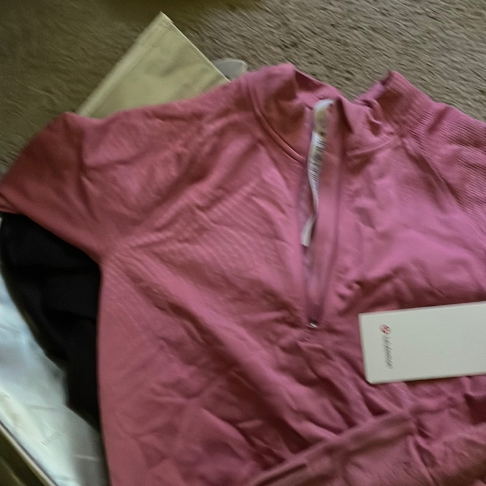 Lululemon half zip pink jacket